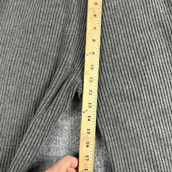 Joah Brown Pant Women Small Medium Fitted Mini Flare Gray Rib Knit Lounge Luxury - Picture 10 of 15